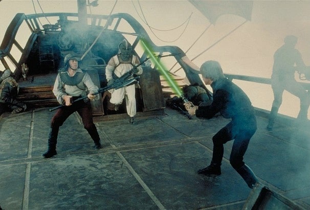 Luke’s green lightsaber