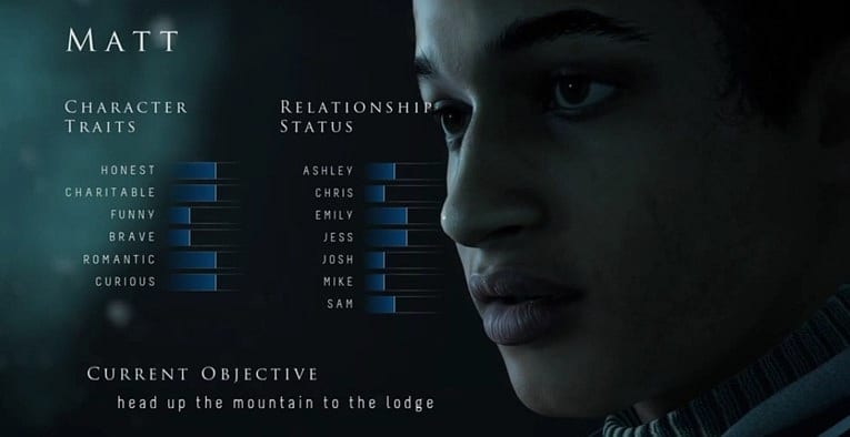 until dawn menu
