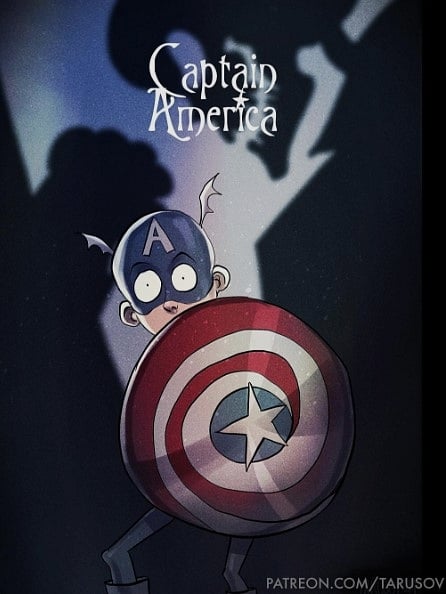 Tim Burton Style Captain America