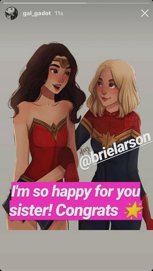 Gal Gadot'dan BRIE LARSON'a Tebrik