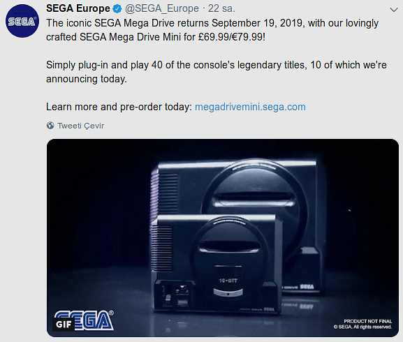 SEGA MEGA DRIVE MINI